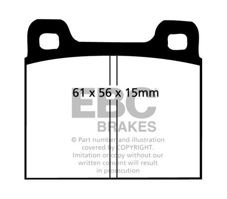 DP8104RPX Pastillas de freno de competición RP-X Racing EBC Brakes para Porsche 911 911E 911 S 911 T 912 912E 914 914/6 DINO 246 308 FERRARI 208 246 308 GT4 308 Mondial Lancia Stratos MASERATI Biturbo Spyder Ghibli AM336 Karif Racing Shamal 222 228
