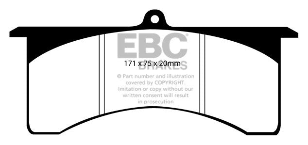 Pastillas de freno de competición DP81148.20SR11 sinterizadas SR11™ EBC Brakes