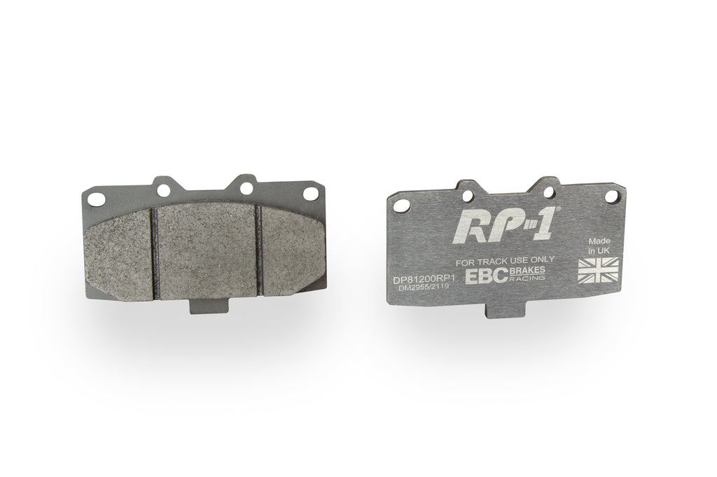 DP81200RP1 Pastillas de freno de competición RP-1 Racing EBC Brakes para Mitsubishi 3000 GTO Nissan Silvia S14 Silvia S15 Skyline R32 Skyline R33 180SX 200SX S14 300ZX GZ32 300ZX Z32 Subaru Impreza Impreza Prodrive P1 Impreza 22B Impreza GB270
