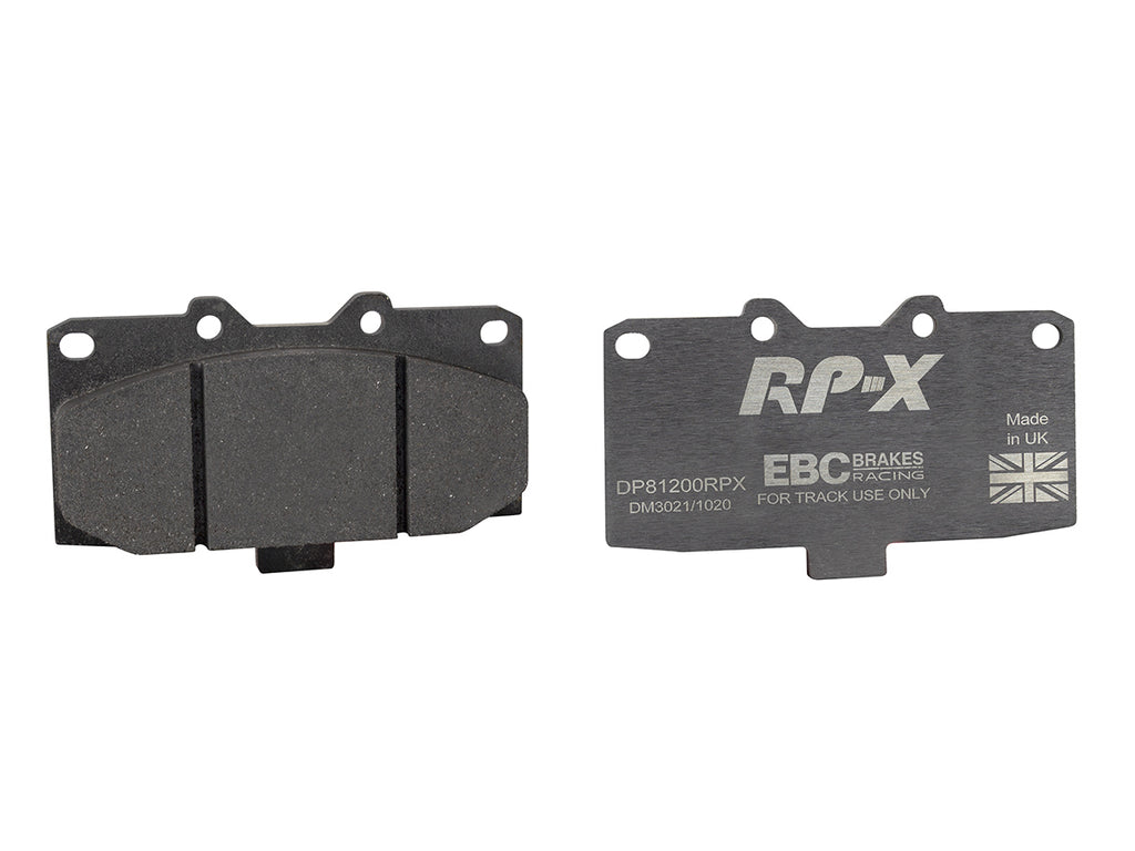 DP81200RPX Pastillas de freno de competición RP-X Racing EBC Brakes para Mitsubishi 3000 GTO Nissan Silvia S14 Silvia S15 Skyline R32 Skyline R33 180SX 200SX S14 300ZX GZ32 300ZX Z32 Subaru Impreza Impreza Prodrive P1 Impreza 22B Impreza GB270