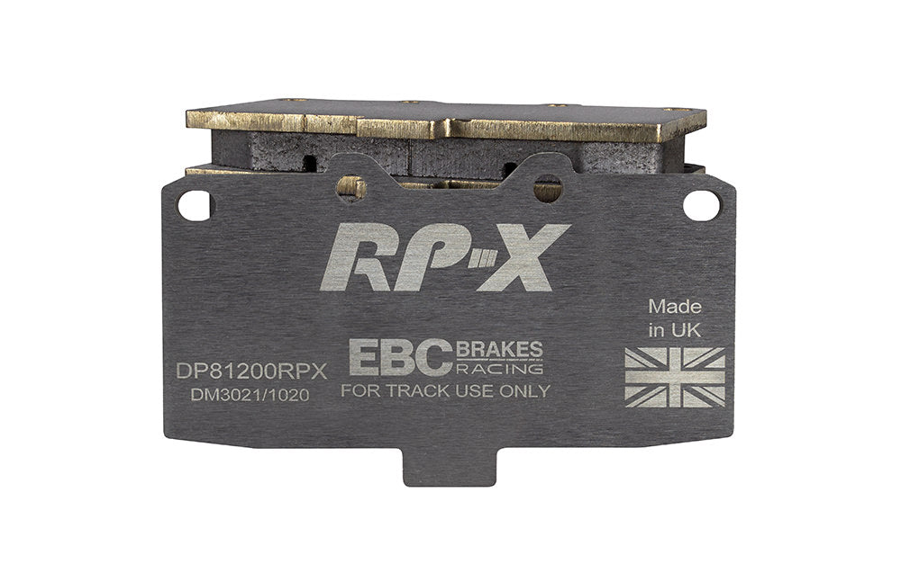 DP81200RPX Pastillas de freno de competición RP-X Racing EBC Brakes para Mitsubishi 3000 GTO Nissan Silvia S14 Silvia S15 Skyline R32 Skyline R33 180SX 200SX S14 300ZX GZ32 300ZX Z32 Subaru Impreza Impreza Prodrive P1 Impreza 22B Impreza GB270