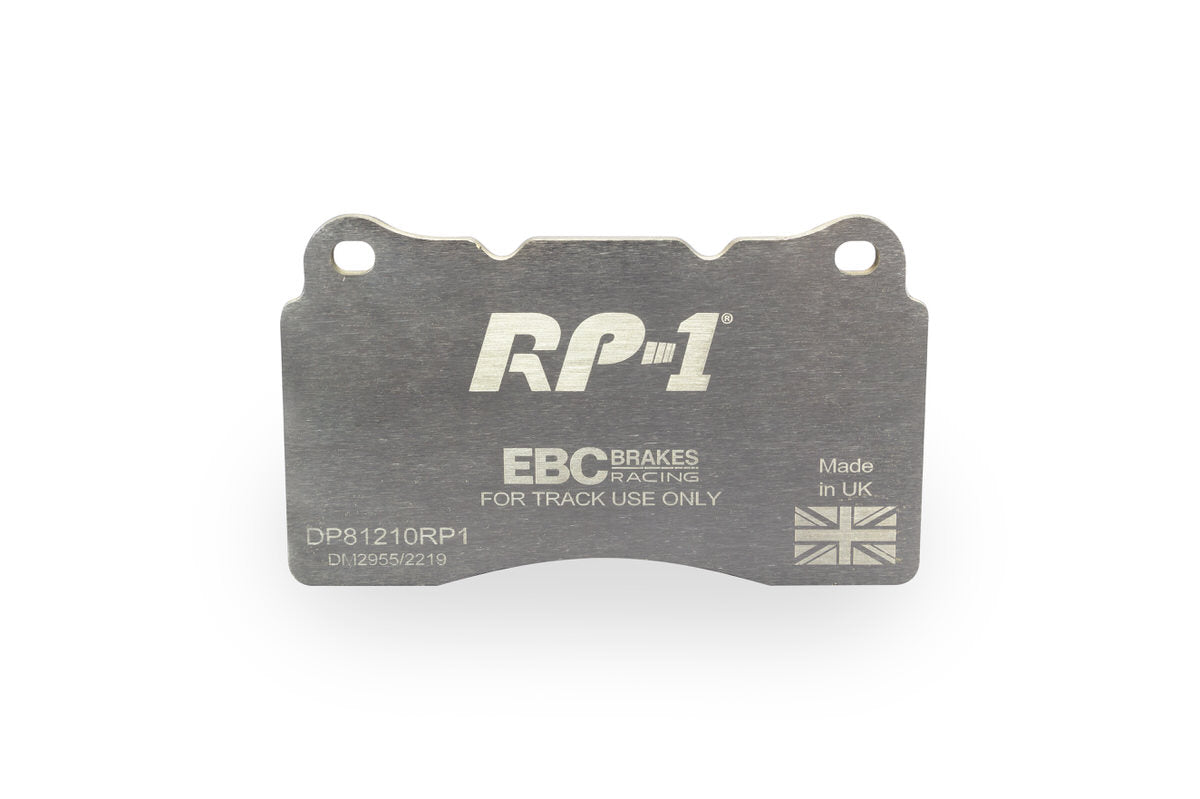 DP81210RP1 Pastillas de freno Racing RP-1 Racing EBC Brakes para Alfa Romeo 147 156 159 166 Brera Giulietta Spider Chevrolet Camaro Ford Mustang Mitsubishi Lancer Evo 5 6 7 8 9 X Opel Astra Insignia Subaru Impreza WRX Toyota GT86 Tesla Model S X