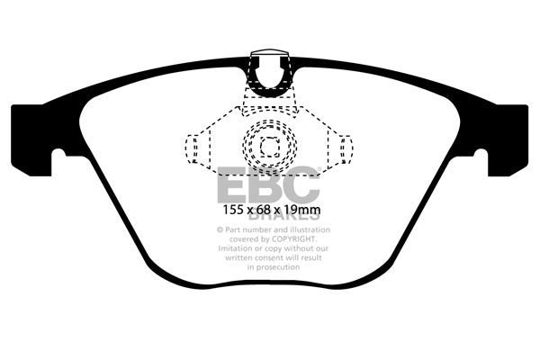 DP81449.19SR11 Pastillas de freno de competición sinterizadas SR11™ EBC Brakes para BMW Serie 1 E82 1M Coupe 1M Serie 1 E82 M Coupe 135 M3 E90 M3 E92 M3 E93 BMW 1M Coupe M3 E90 M3 E92 M3 E93