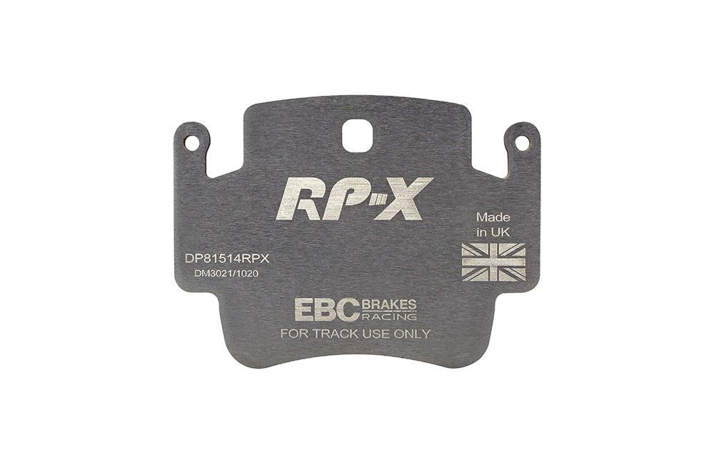 DP81514RPX Pastillas de freno Racing RP-X Racing EBC Brakes para Porsche Boxster 986 Cayman 987 Porsche 911 996 911 997 Boxster S Cayman 911 996 Carrera 911 996 Carrera 4 911 996 Carrera Targa 911 996 Carrera S 911 997 Carrera Boxster 986 S Cayman