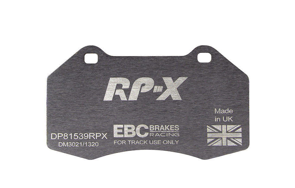 DP81539RPX Pastillas de freno de competición RP-X Racing EBC Brakes para Alpine A110 A110 S Chevrolet HHR Opel Corsa D OPC Corsa E OPC Renault Clio Mk3 Megane Coupe Mk3 VAUXHALL Corsa D VXR Corsa E VXR Chevrolet Cobalt HHR A110 R Clio Mk3 RS Megane