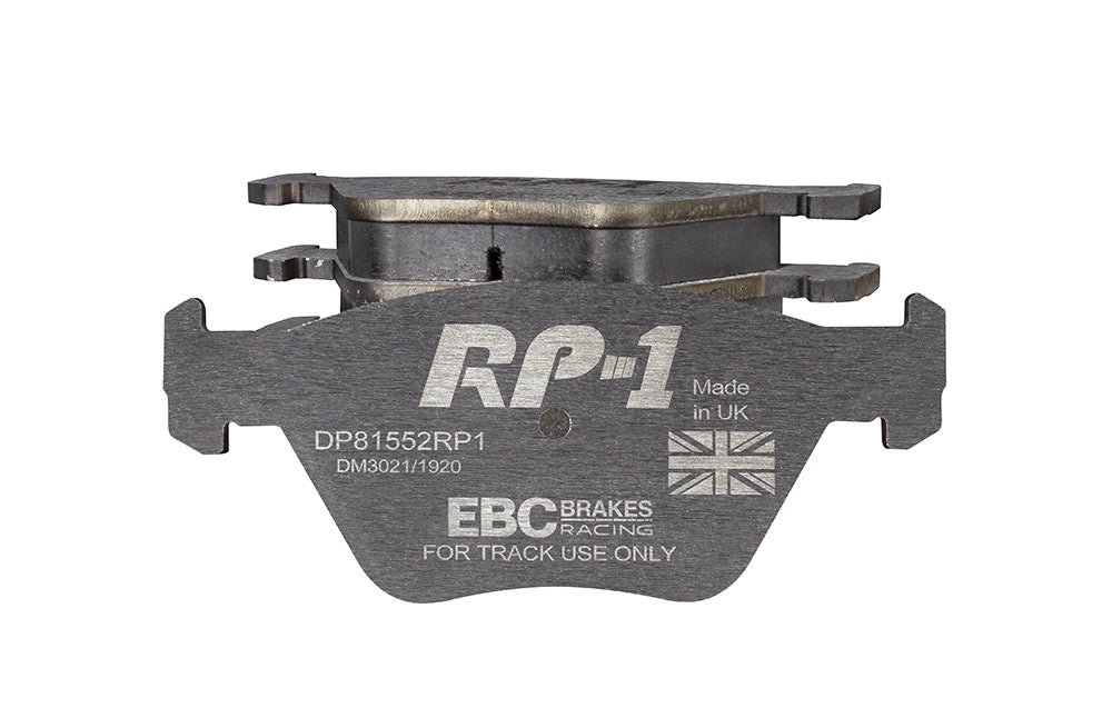 DP81552RP1 Pastillas de freno Racing RP-1 Racing EBC Brakes para BMW 3 Series E46 330 3 Series X 4WD E46 330 5 Series X 4WD E34 525 5 Series E39 520 5 Series E39 523 5 Series E39 525 5 Series E39 528 5 Series E39 530 5 Series E39 535 X3 E83 Z4 E85