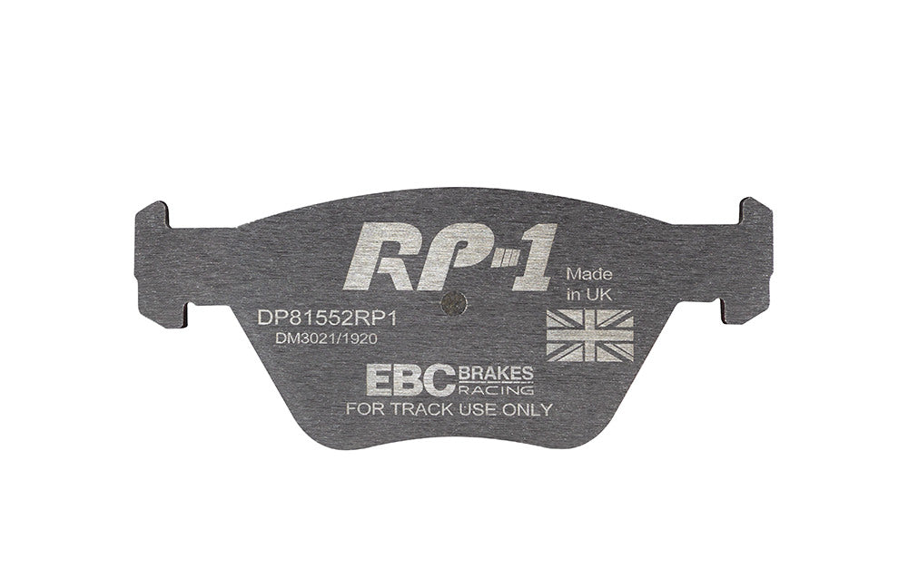 DP81552RP1 Pastillas de freno Racing RP-1 Racing EBC Brakes para BMW 3 Series E46 330 3 Series X 4WD E46 330 5 Series X 4WD E34 525 5 Series E39 520 5 Series E39 523 5 Series E39 525 5 Series E39 528 5 Series E39 530 5 Series E39 535 X3 E83 Z4 E85