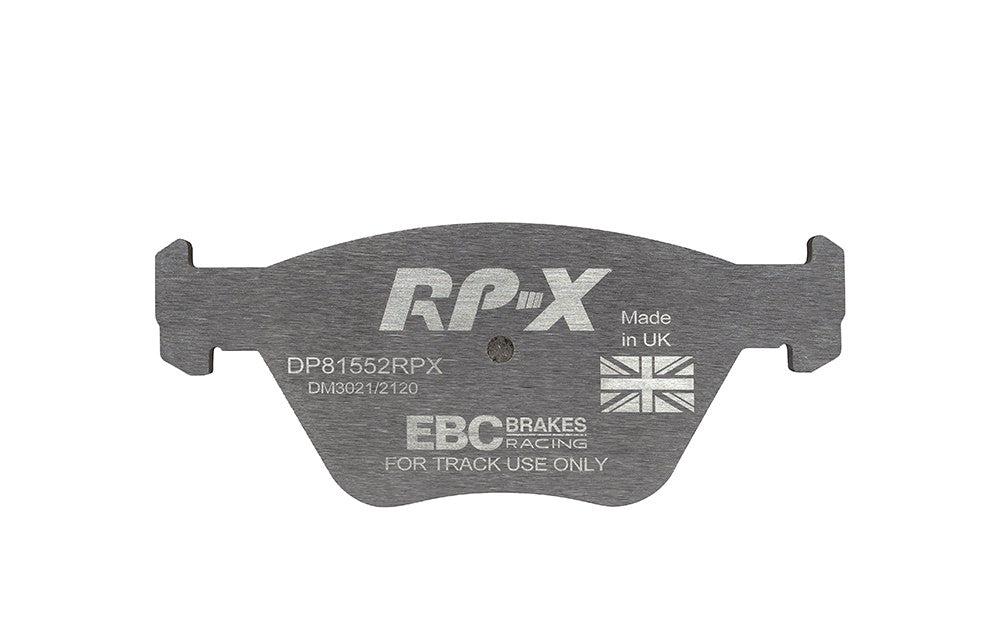 DP81552RPX Pastillas de freno Racing RP-X Racing EBC Brakes para BMW 3 Series E46 330 3 Series X 4WD E46 330 5 Series X 4WD E34 525 5 Series E39 520 5 Series E39 523 5 Series E39 525 5 Series E39 528 5 Series E39 530 5 Series E39 535 X3 E83 Z4 E85