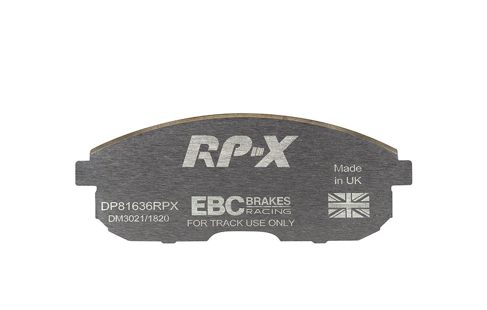 DP81636RPX Pastillas de freno Racing RP-X Racing EBC Brakes para Nissan Pulsar Stagea M35 350Z Infiniti G20 G35 I30 I35 Nissan Altima Cube Juke Maxima Sentra Versa Versa Note 350Z Skyline V35 Altima L32 Sentra SE-R
