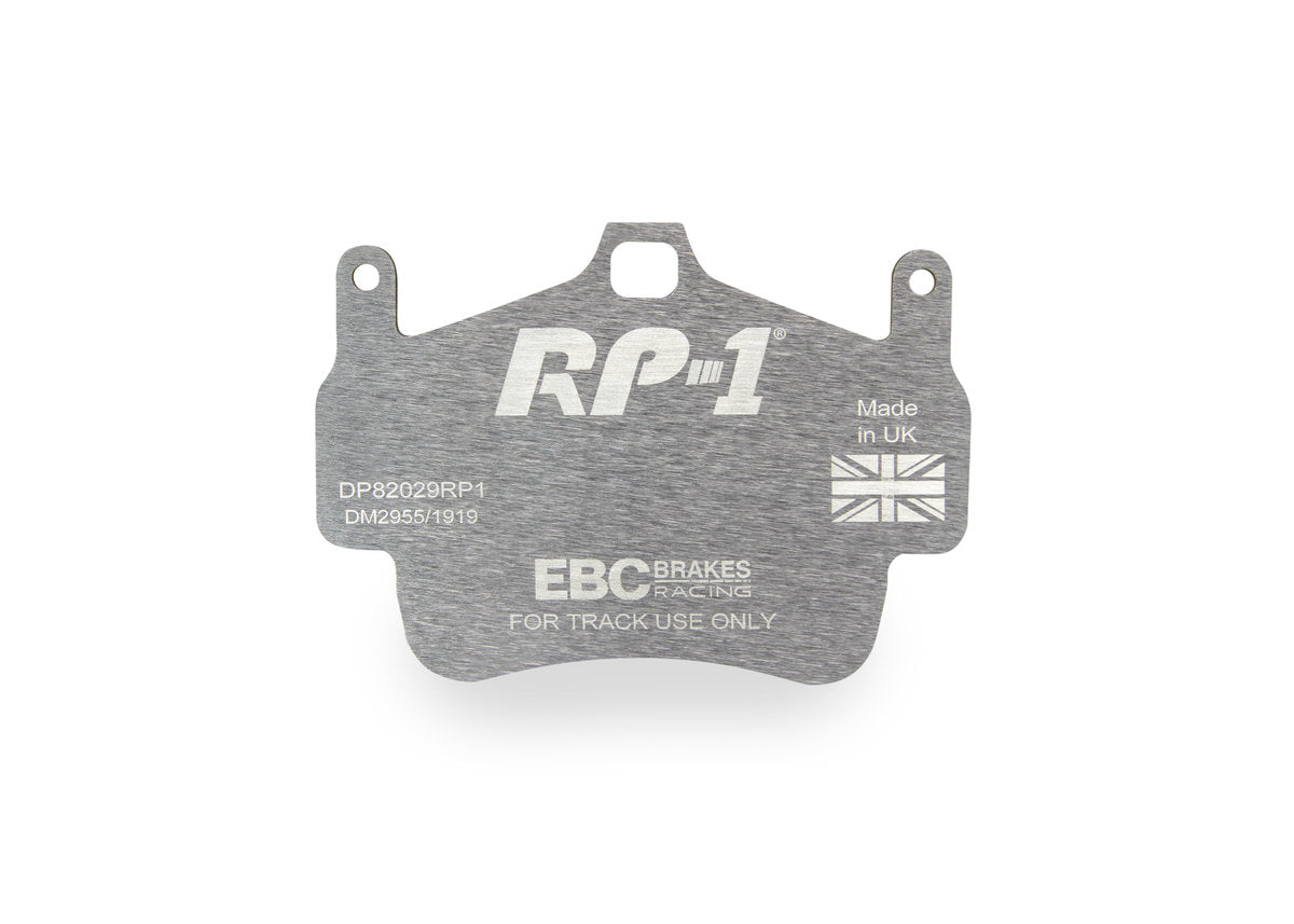 DP82029RP1 Pastillas de freno de competición RP-1 Racing EBC Brakes para Porsche Boxster 987 Boxster Spyder 987 Cayman 987 Porsche 911 997 Boxster Boxster S Boxster Spyder Cayman Cayman Sport 911 997 Carrera 911 997 Carrera 4 911 997 Carrera 4 Targa