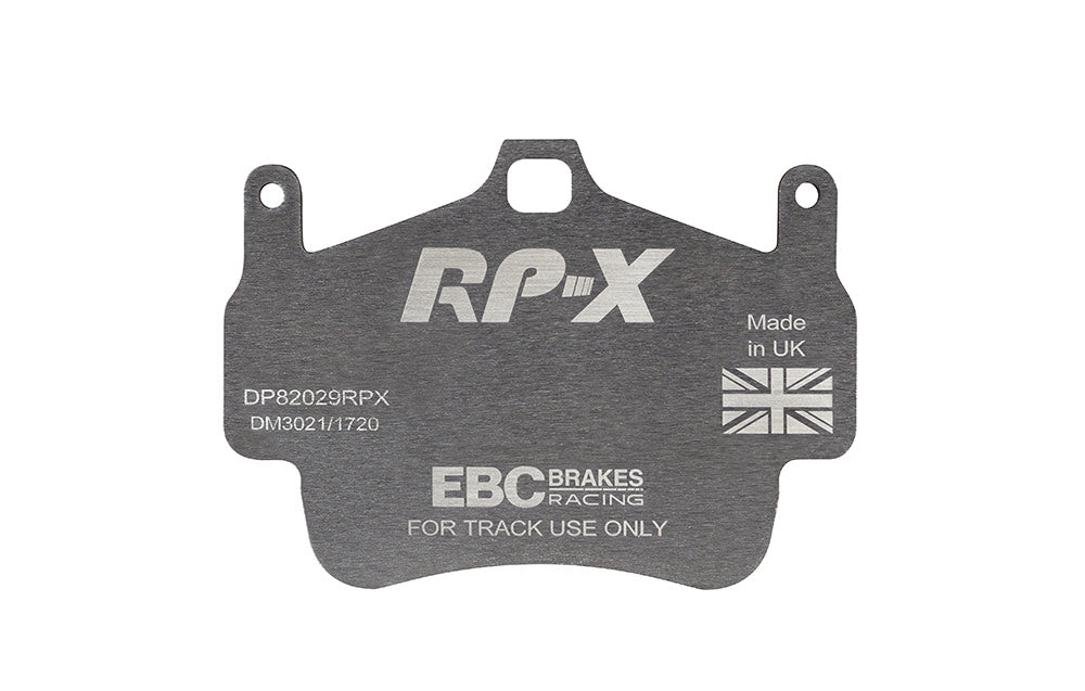 DP82029RPX Pastillas de freno de competición RP-X Racing EBC Brakes para Porsche Boxster 987 Boxster Spyder 987 Cayman 987 Porsche 911 997 Boxster Boxster S Boxster Spyder Cayman Cayman Sport 911 997 Carrera 911 997 Carrera 4 911 997 Carrera 4 Targa