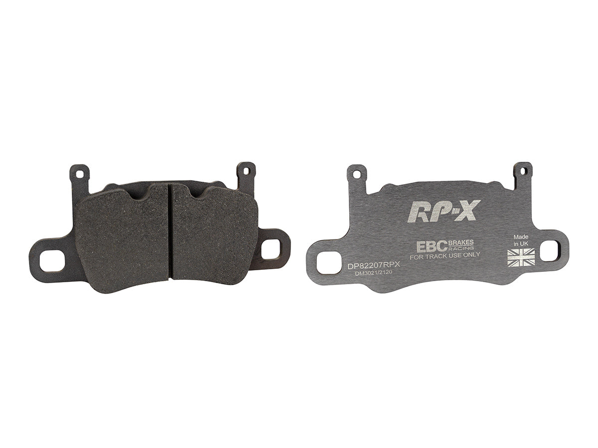 DP82307RPX Pastillas de freno de competición RP-X Racing EBC Brakes para Porsche 718 Spyder 982 Boxster 718 Cayman 718 Porsche 911 991/2 Boxster 718 Cayman 718 911 991/2 Carrera 911 991/2 Carrera 4 911 991/2 Carrera 4 Targa 911 991/2 Carrera 4 GTS