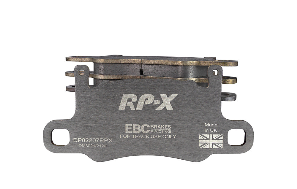 DP82307RPX Pastillas de freno de competición RP-X Racing EBC Brakes para Porsche 718 Spyder 982 Boxster 718 Cayman 718 Porsche 911 991/2 Boxster 718 Cayman 718 911 991/2 Carrera 911 991/2 Carrera 4 911 991/2 Carrera 4 Targa 911 991/2 Carrera 4 GTS
