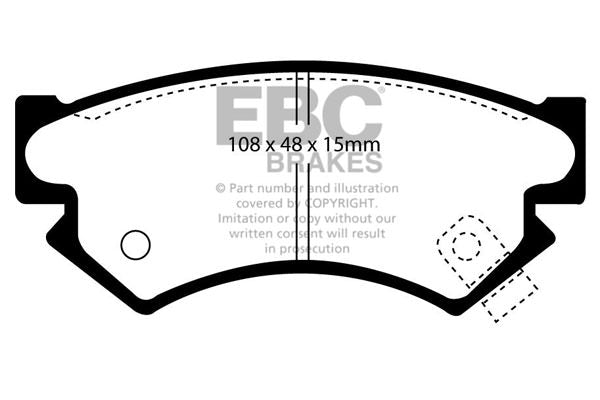 DP822 Pastillas de freno ULTIMAX2 EBC Brakes para Subaru Justy