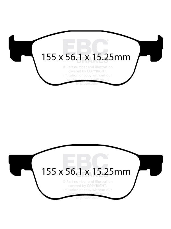 DP82353RPX Pastillas de freno de competición RP-X Racing EBC Brakes para Ford Fiesta Mk8 ST Fiesta Mk8