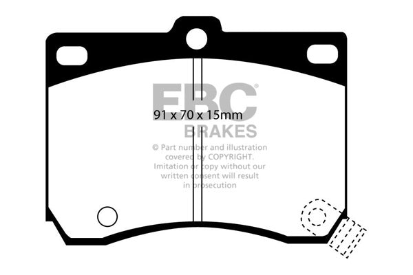 DP3824C Pastillas de freno REDSTUFF EBC Brakes para Ford Escort ZX2 Mazda MX3 Protege 323 MERCURY Tracer Escort ZX2