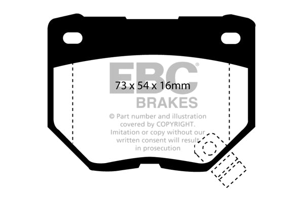 DP4826R Pastillas de freno YELLOWSTUFF EBC Brakes para Nissan Skyline R32 Skyline R33 300ZX GZ32 300ZX Z32 Subaru Impreza Impreza Prodrive P1 Impreza 22B Impreza GB270 Nissan Skyline R32 Skyline R33 300ZX Subaru Impreza Skyline R32 GTS-T Skyline R32