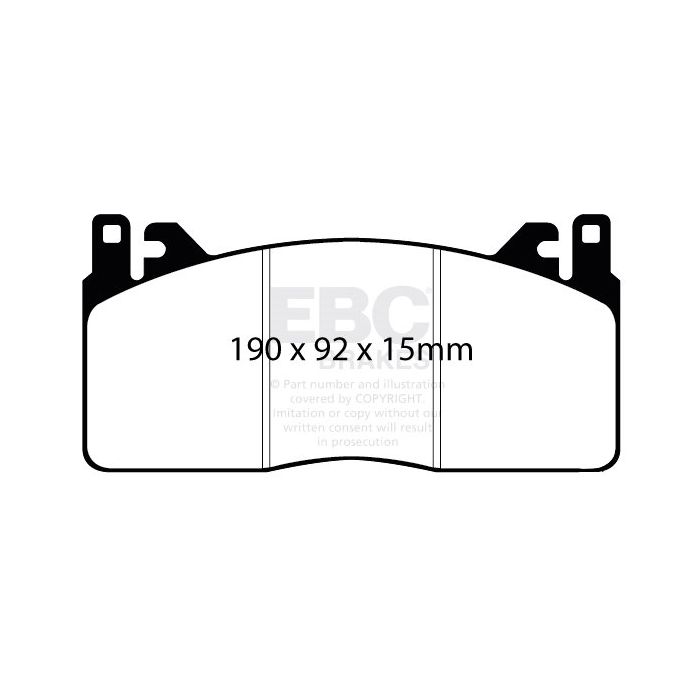 EBC RP-1 Racing DP83055RP1 Competition Brake Pads for Sixth Generation Ford Mustang Shelby GT350