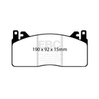 EBC RP-1 Racing DP83055RP1 Competition Brake Pads for Sixth Generation Ford Mustang Shelby GT350