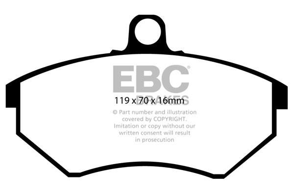 DP4841R Pastillas de freno YELLOWSTUFF EBC Brakes para Seat Cordoba Ibiza 6K Toledo Volkswagen Corrado Golf Mk2 Golf Mk3 Golf Cabriolet Mk3 Jetta Mk2 Passat B3 G60 Passat B3 Scirocco Mk1 Vento Volkswagen Cabriolet Golf Mk3 Jetta Mk3 Passat Vento GT