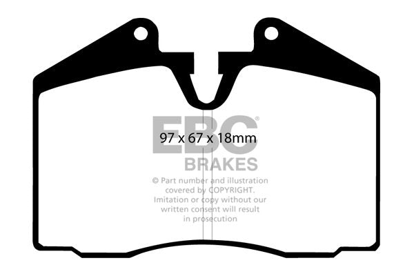 DP8612.18SR21 Pastillas de freno de competición sinterizadas SR21™ EBC Brakes para FERRARI 348 F355 Porsche 911 911 964 Carrera 911 964 Carrera Targa 911 964 Carrera 4 911 964 Carrera 4 Targa 944 968 968 Sport F355 Challenge 911 964 Carrera RS 911