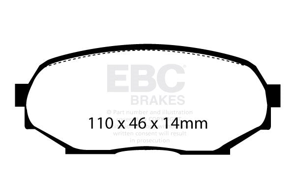 DP8802RPX Pastillas de freno de competición RP-X Racing EBC Brakes para Mazda MX5 Mk1 NA