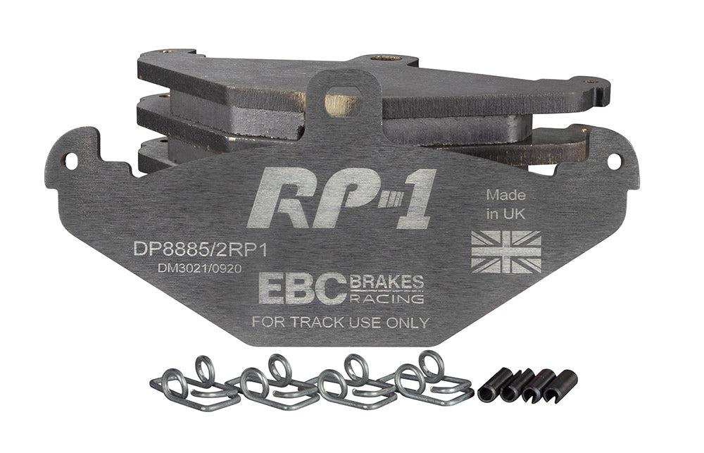 DP8885/2RP1 Pastillas de freno de competición RP-1 Racing EBC Brakes para Lotus 340R Elise Series 1 Elise Series 2 Elise Series 3 Europa Exige Series 1 Exige Series 2 Opel Speedster STRATHCARRON Tesla Roadster VAUXHALL VX220 VXR220 Lotus 2-Eleven