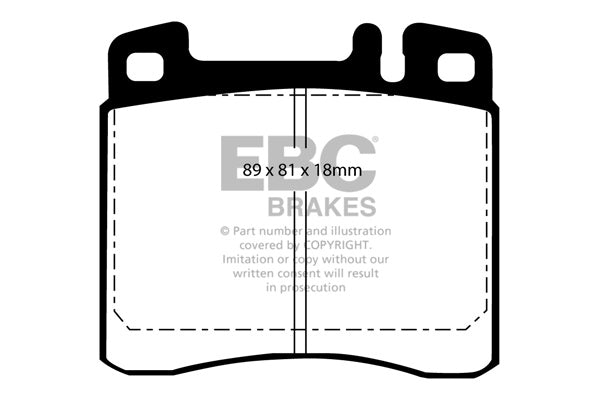 DP888 Pastillas de freno ULTIMAX2 EBC Brakes para Mercedes-Benz W140 300 SE W140 300 SEL