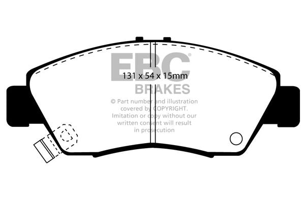Pastillas de freno DP890 ULTIMAX2 EBC Brakes para Honda Civic 5th Gen EG3 Civic 5th Gen EG4 Civic 5th Gen EG8 Civic 6th Gen EJ9 Civic 6th Gen EK1 Civic Coupe EJ2 Civic Coupe EJ6 Domani MB4 Integra Not UK DC1 Jazz Logo Civic 5th Gen EG5 ESi Civic 5th
