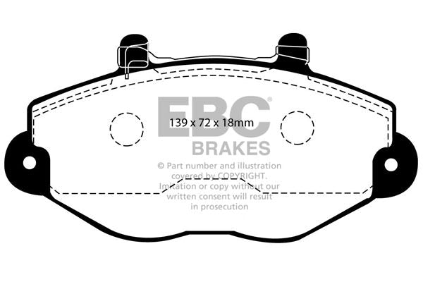 DP920/2 Pastillas de freno ULTIMAX2 EBC Brakes para Ford COMMERCIAL Transit 2nd Gen 100 Transit 2nd Gen 130 Transit 2nd Gen 150 Transit 2nd Gen 190