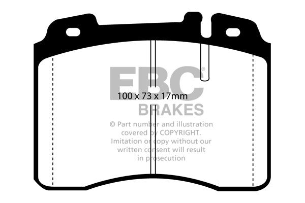 DP927 Pastillas de freno ULTIMAX2 EBC Brakes para Mercedes-Benz CLK C208 CLK430 190 W201 Evolution W124 280 E W124 300 E W124 300 CE W124 300 TE W124 320 E W124 320 CE W124 320 TE R129 300 SL R129 500 SL R129 600 SL EClass T210 E420 EClass T210 E430