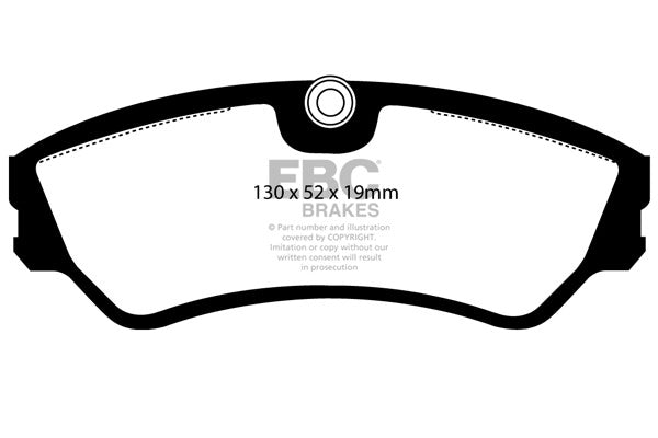 DP967 Pastillas de freno ULTIMAX2 EBC Brakes para Volkswagen COMMERCIAL Transporter Kombi/Camper T4