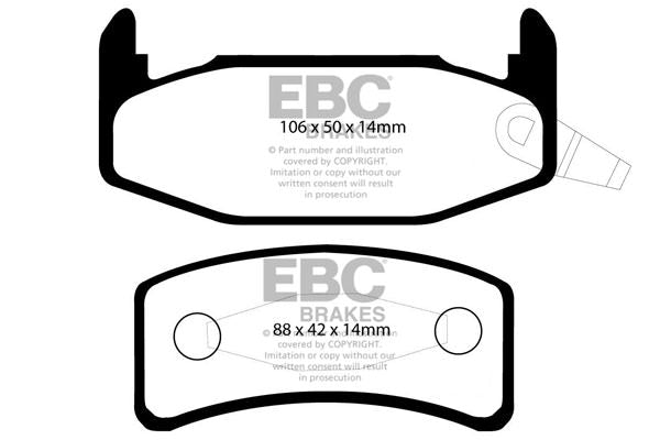 DP978 Pastillas de freno ULTIMAX2 EBC Brakes para Lotus Elan M100