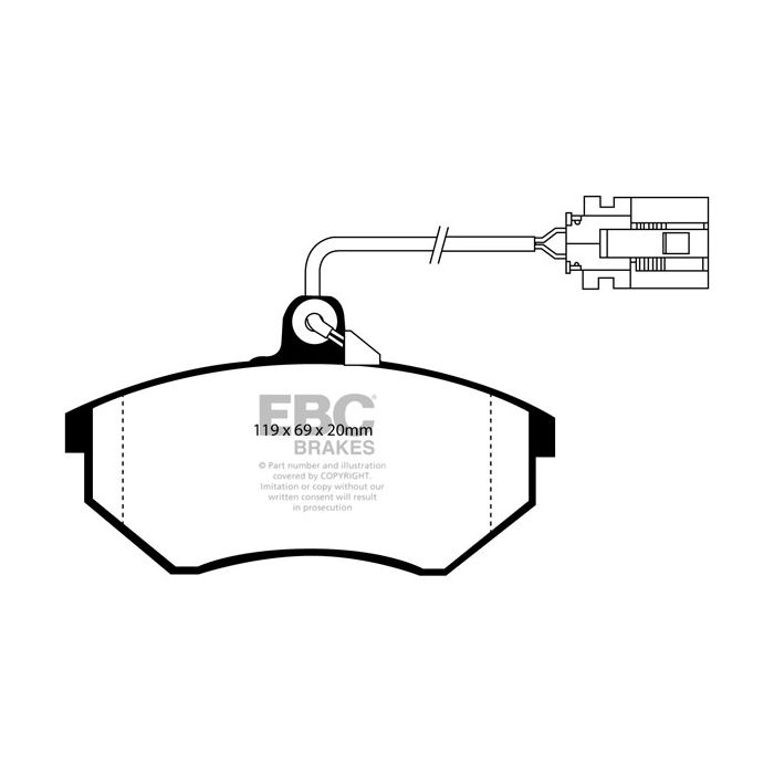 DP2981 GREENSTUFF EBC Brake Pads for Volkswagen Corrado Golf Mk3 Passat B3 Vento Vento GT Golf Mk3 GTi
