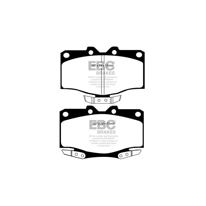 Pastillas de freno DP994 ULTIMAX2 EBC para Toyota Landcruiser LJ70 y Landcruiser LJ71