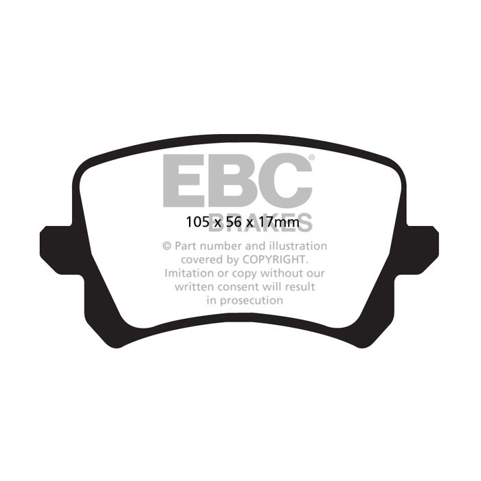 Pastillas de freno DPX2004 ULTIMAX2 EBC para Audi Q3 8U, Q3 quattro 8U, Seat Alhambra 7N, Volkswagen CC, Passat B6, Passat B7, Passat Alltrack, Passat CC, Sharan 7N, Tiguan, BORGWARD BX7, Passat B6 4motion y Passat B7 4motion.