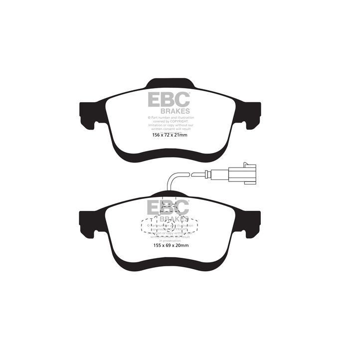 Pastillas de freno DPX2010 ULTIMAX2 Frenos EBC para Fiat Doblo Fiat COMMERCIAL Doblo Lancia Delta Opel Combo Tour Combo Van VAUXHALL COMMERCIAL Combo