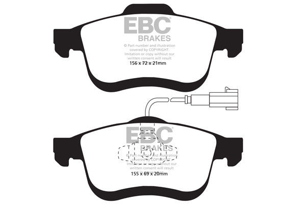 DPX2010/2 Pastillas de freno ULTIMAX2 EBC Brakes para Chrysler UK Delta Lancia Delta