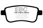DPX2025 Pastillas de freno ULTIMAX2 EBC Brakes para Renault Captur 2nd Gen Clio Mk5 Fluence Grand Scenic Mk3 Megane CC Mk3 Megane Coupe Mk3 Megane Hatch Mk3 Scenic 3rd Gen Scenic 4th Gen Scenic XMOD Megane Estate Mk3 Sport Tour Megane Estate Mk4
