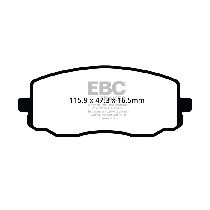Pastillas de freno DPX2050 ULTIMAX2 EBC para Hyundai KIA Picanto NAZA Suria i10 i20 PB
