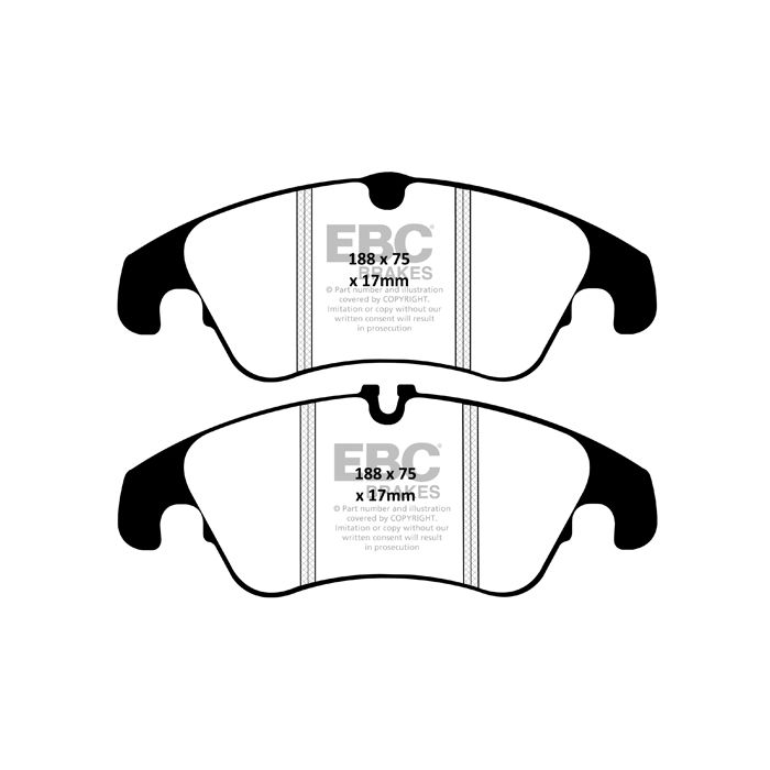 Pastillas de freno DPX2055 ULTIMAX2 EBC para Ford Focus Mk2, Focus Mk2 RS, Focus Mk2 RS500