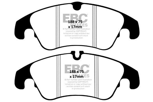 DP42055R Pastillas de freno YELLOWSTUFF EBC Brakes para Ford Focus Mk2 Focus Mk2 RS Focus Mk2 RS500