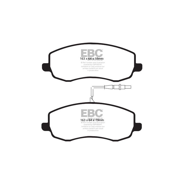 Pastillas de freno DPX2062 ULTIMAX2 EBC para Citroën C8, Fiat Ulysse, Lancia Phedra y Peugeot 807.