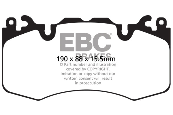 DP62064 Pastillas de freno GREENSTUFF EBC Brakes para Land Rover Defender 90 L663 Defender 110 L663 Discovery 5 Range Rover L322 Range Rover L405 Range Rover Sport L320 Range Rover Sport L494 Land Rover Defender 90 Defender 110 Discovery 5 Range
