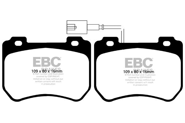 DPX2074 Pastillas de freno ULTIMAX2 EBC Brakes para Alfa Romeo 159 Brera Spider