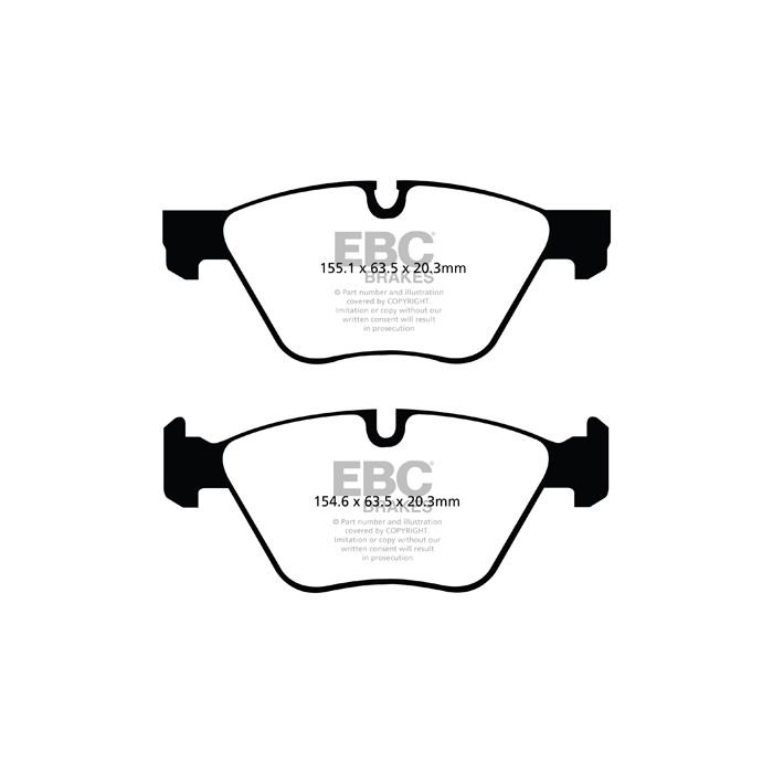 Brake Pads DP42077R YELLOWSTUFF EBC Brakes for BMW 3 Series E90 316 3 Series E90 318 3 Series E90 320 3 Series E90 325 3 Series E90 330 3 Series X 4WD E90 325 3 Series X 4WD E90 330 3 Series xDrive E90 320 3 Series xDrive E90 325 3 Series xDrive E90 330 3