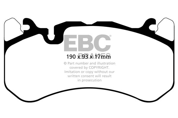 DP52081NDX Pastillas de freno BLUESTUFF NDX EBC Brakes para Audi RS6 C6 RS6 C7 RS7 4G8 Audi RS7 Mercedes-Benz CClass W205 C63 AMG CClass W205 C63 S AMG CClass Cabriolet A205 C63 AMG CClass Coupe C205 C63 AMG CClass Estate S205 C63 AMG CClass Estate