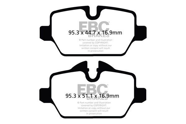 DPX2102 Pastillas de freno ULTIMAX2 EBC Brakes para Mini Countryman R60 Cooper Mini Countryman R60 Cooper S Mini Countryman R60 Works Mini Paceman R61 Cooper Mini Paceman R61 Cooper S Mini Countryman R60 Cooper ALL4 Mini Countryman R60 Cooper D Mini