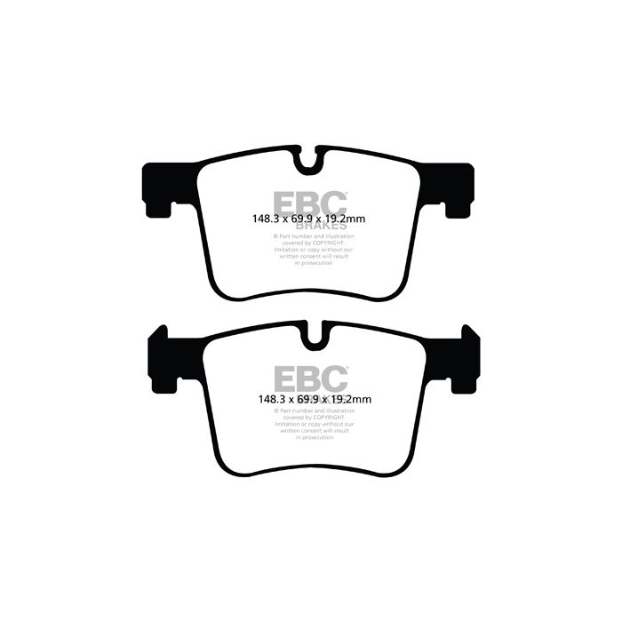Pastillas de freno DP42105R YELLOWSTUFF EBC para BMW Serie 1 F20 F21 xDrive, Serie 2 F22 F23 xDrive, Serie 3 F30 F31 F34 xDrive, Serie 4 F32 F33 F36 xDrive, X3 F25 X4 F26 228 230 320 328 330 428 430