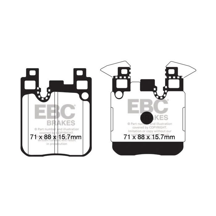 Pastillas de freno DPX2133 ULTIMAX2 EBC para BMW Serie 2 F22 Coupé 228, Serie 2 F22 Coupé 230, Serie 2 F23 Cabrio 230, Serie 3 F30 320, Serie 3 F30 325, Serie 3 F30 328, Serie 3 F30 330, Serie 3 xDrive F30 320, Serie 3 xDrive F30 330, Serie 3 F31 320.